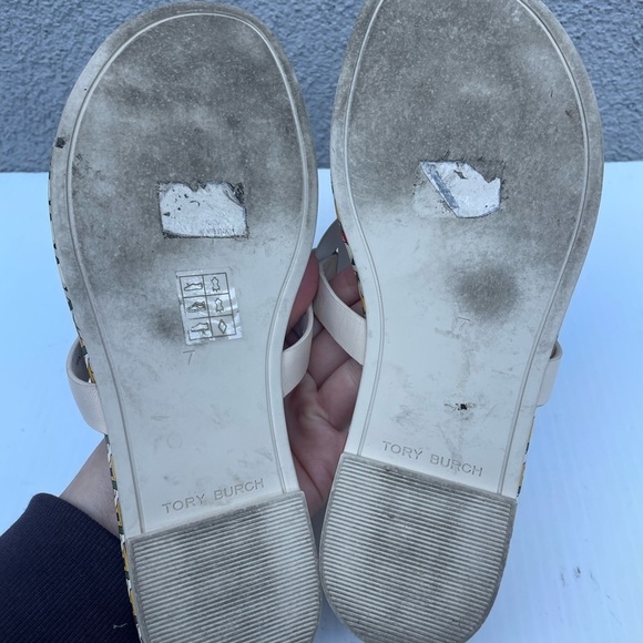 Tory Burch tory ENAMEL MILLER SOFT SANDAL in Basket Weave Combo - Picture 5 of 9